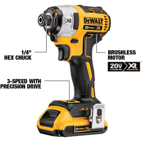  DEWALT 20V MAX XR Brushless Combo Kit, Compact 6-Tool (DCK684D2)