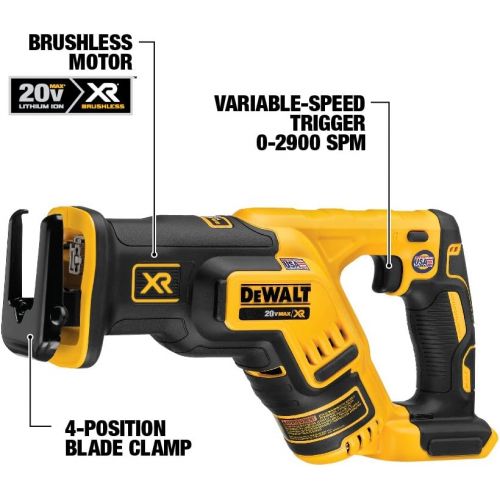  DEWALT 20V MAX XR Brushless Combo Kit, Compact 6-Tool (DCK684D2)