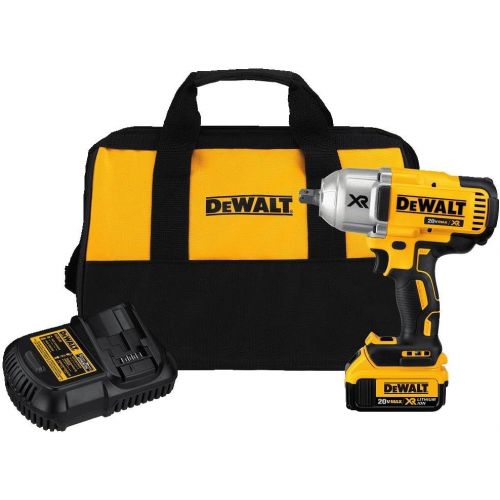  DEWALT 20V MAX XR Impact Wrench Kit, Brushless, High Torque, Detent Pin Anvil, 1/2-Inch (DCF899M1)