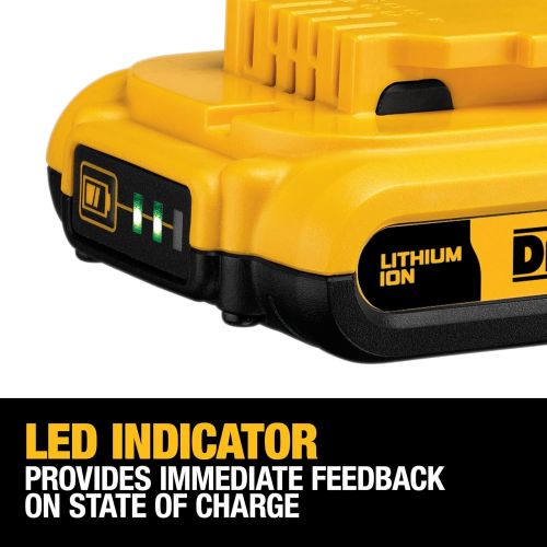  DEWALT 20V MAX Battery Pack with Charger, 3-Ah (DCB230C)