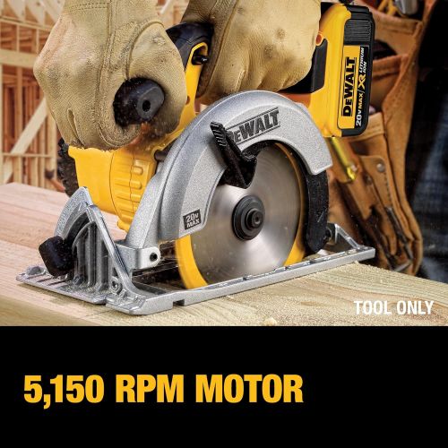  DEWALT 6-1/2-Inch 20V Max Circular Saw, Tool Only (DCS391B)