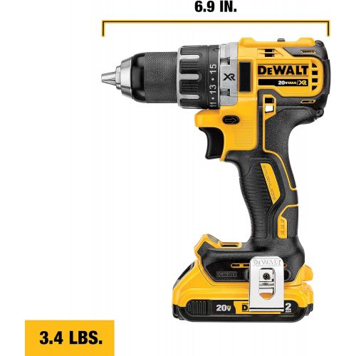  DEWALT 20V MAX Cordless Drill / Driver Kit, Brushless, 1/2-Inch (DCD791D2)