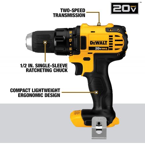  DEWALT 20V MAX Combo Kit, Compact 7-Tool (DCK720D2)