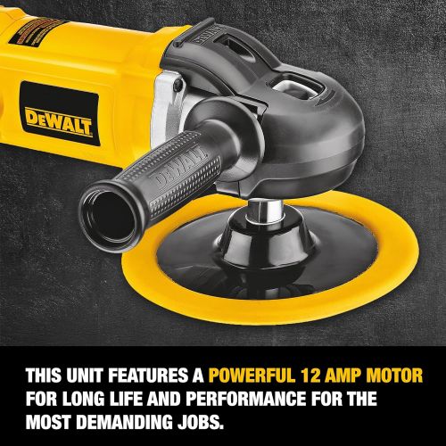  DEWALT Buffer/Polisher, Variable Speed, Soft Start, 7-Inch/9-Inch (DWP849X)