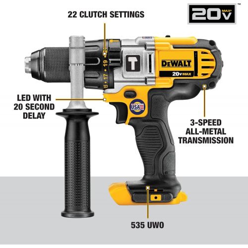  DEWALT 20V MAX Cordless Drill Combo Kit, 5-Tool (DCK592L2)