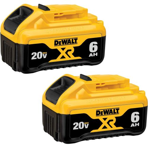  DEWALT (DCB206-2) 20V MAX Battery, Premium 6.0Ah Double Pack