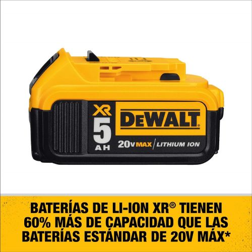  DEWALT 20V MAX XR Battery, Lithium Ion, 5.0Ah (DCB205)