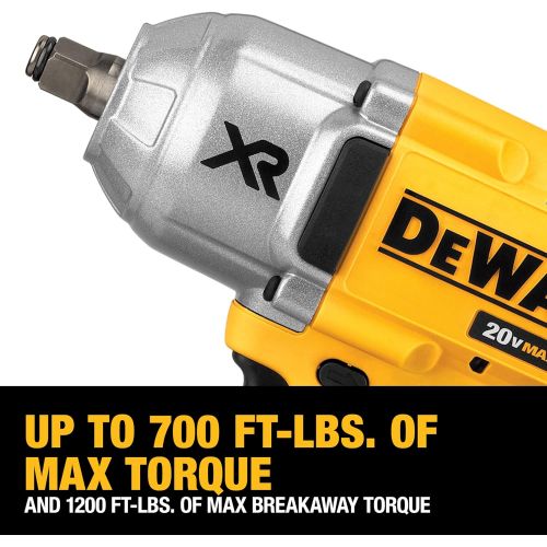  DEWALT (DCF899HB) 20V MAX XR Impact Wrench Kit, Brushless, High Torque, Hog Ring Anvil, 1/2-Inch, Tool Only