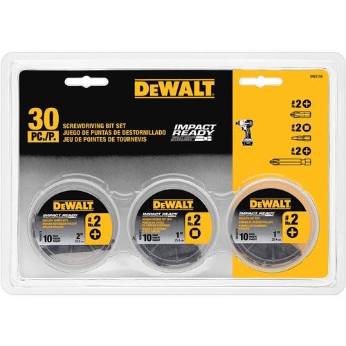  DEWALT DW2155 IMPACT READY 3 Can Screwdriving Bit Set, 30-Piece