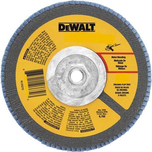  DEWALT DWA8208H 80 Grit Zirconia T29 Flap Disc, 4-1/2-Inch x 5/8-11-Inch