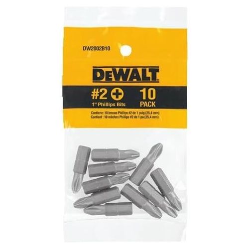  DeWalt DW2002B10 #2 1 Bit Tips 10pcs