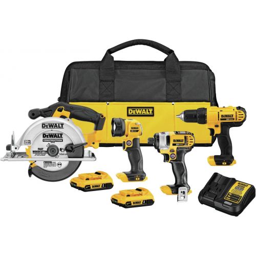  DEWALT 20V MAX Cordless Drill Combo Kit, 4-Tool (DCK466D2)