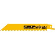 DEWALT Reciprocating Saw Blades, Straight Back, 6-Inch, 6 TPI, 5-Pack (DW4850)