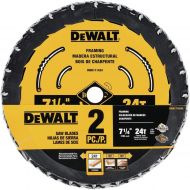 DEWALT DWA1714242 7-1/4-Inch 24-Tooth Circular Saw Blade, 2-Pack