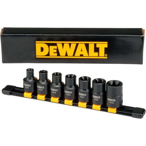  DEWALT 7PC MM 1/2Drive Impact Extension Torx Set