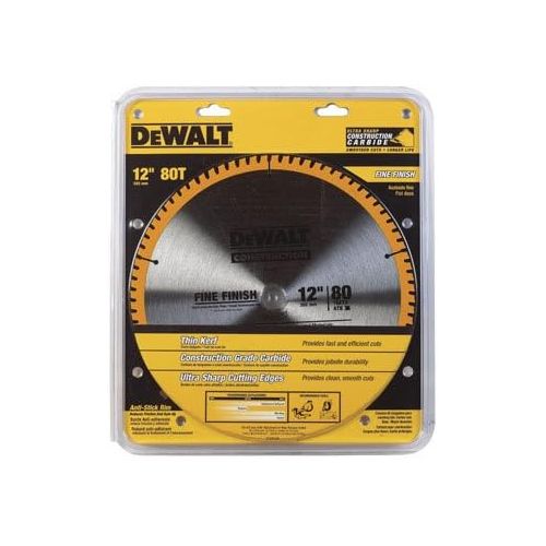  Dewalt DW3128 12 80T Fine Finish Circular Saw Blade