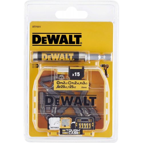  Dewalt DT7151116Sets Kit Screwdriver Bits and Telescopic Magnet Holder Inserts with 25mmPh2x PZ2, PZ3x 6, 2x 3, T20x 2, T25x 2