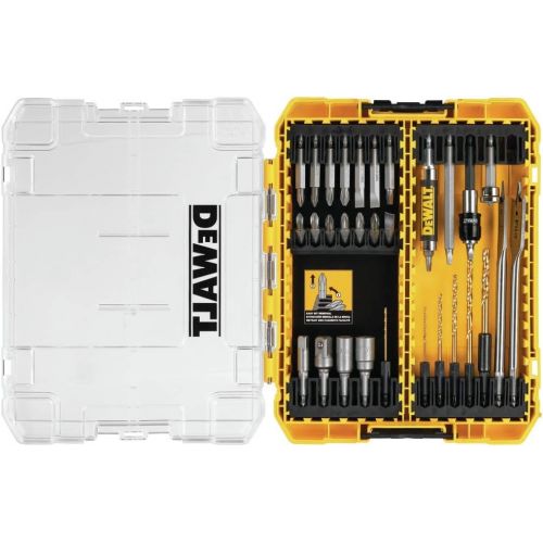  DEWALT Drill Bit Set / Screwdriver Set, Rapid Load, 32-Piece (DWAMF1232RL),Yellow