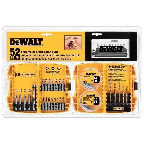  DEWALT DW2178 Drill Driver Contractor Set, 52 Pieces