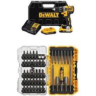DEWALT DCD791D2 20V MAX XR Li-Ion 0.5 2.0Ah Brushless Compact Drill/Driver Kit with 45-Piece Screwdriving Set with Tough Case