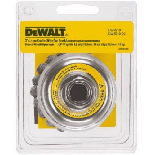  DeWalt DW4910 3 x 5/8-11 Knotted Wire Cup Brush- Quantity 12