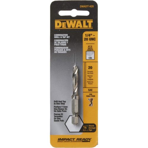  DEWALT Drill Tap, UNC, 1/4-Inch (DWADT1420)