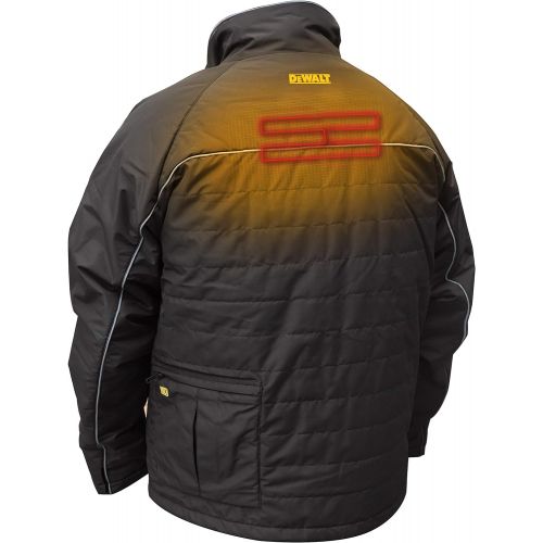  DEWALT DCHJ075B-2X Heated Quilted Soft Shell Jacket, 2X, Black