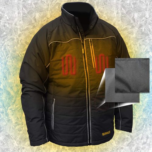  DEWALT DCHJ075B-2X Heated Quilted Soft Shell Jacket, 2X, Black