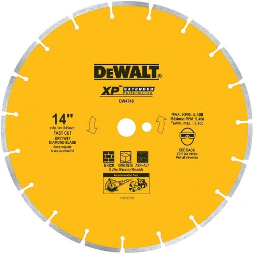  DEWALT DW4748 14-Inch Fast Cut Segmented Saw Blade with 1-Inch Arbor General Purpose