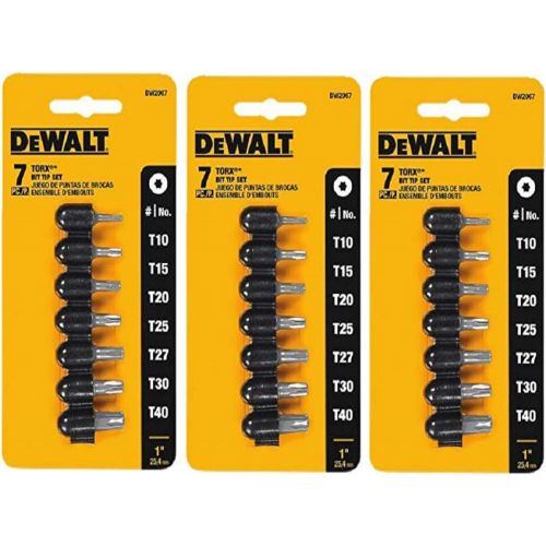  Dewalt DW2067 7 Piece 1 Torx Screwdriver Bit Tip Set