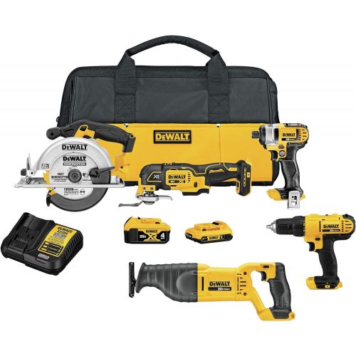  DEWALT 20V MAX Cordless Drill Combo Kit , 5-Tool (DCK551D1M1)