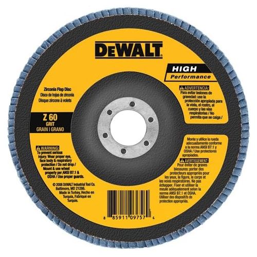  DEWALT DW8359 4-1/2-Inch by 5/8-Inch-11 120g Type 27 HP Flap Disc