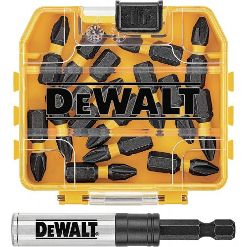  DEWALT FlexTorq Impact Driver Bit Set, Phillips, 1/4-Inch x 1-Inch, 15-Piece (DWA3HLD1PH2-15)