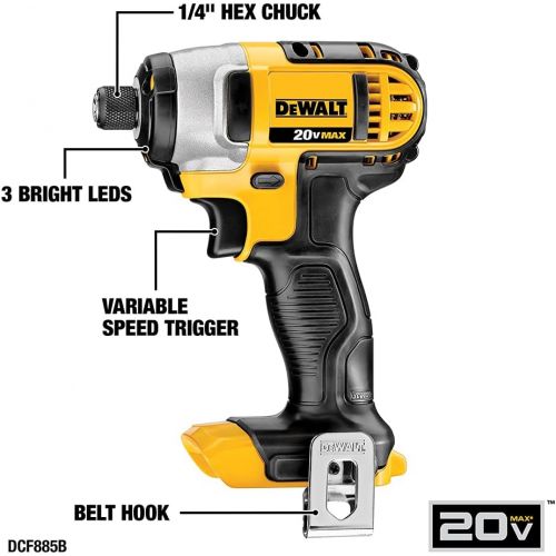  DEWALT 20V MAX Cordless Drill Combo Kit, 8-Tool (DCK883D2)