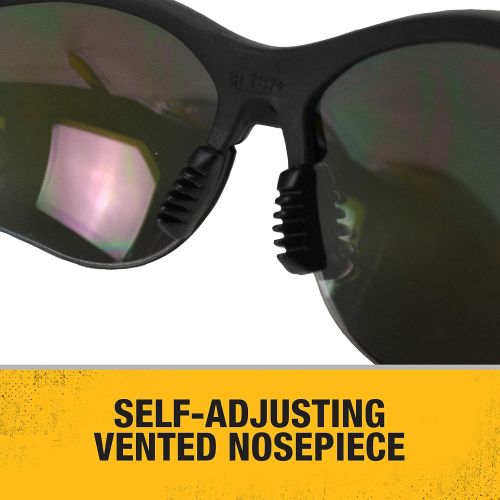  Dewalt DPG58-6C Reinforcer Fire Mirror High Performance Protective Safety Glasses with Rubber Temples