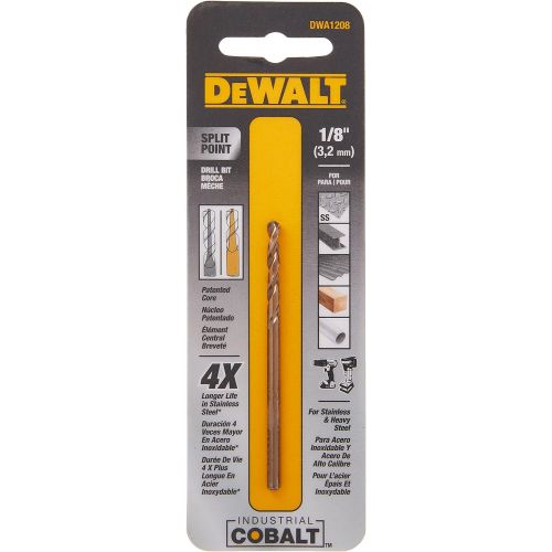  DEWALT DWA1208 1/8 Pilot Point Industrial Cobalt Drill Bit