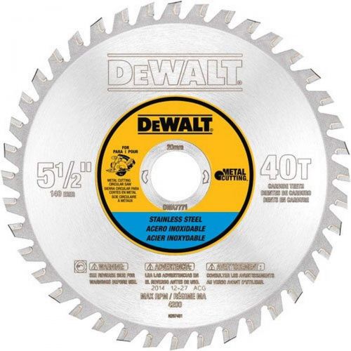  DEWALT DWA7771 30 Teeth Stainless Steel Metal Cutting 20mm Arbor, 5-1/2-Inch