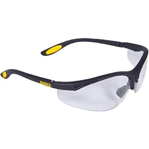  Dewalt DPG58-1C Reinforcer Clear Lens High Performance Protective Safety Glasses with Rubber Temples