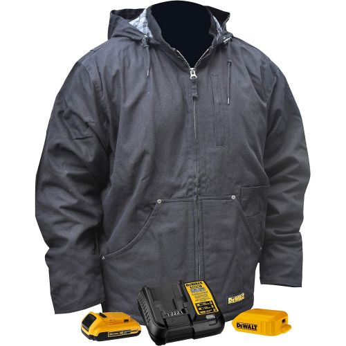  DEWALT DCHJ076A Heated Heavy Duty Work Coat Kit with 2.0Ah Battery and Charger