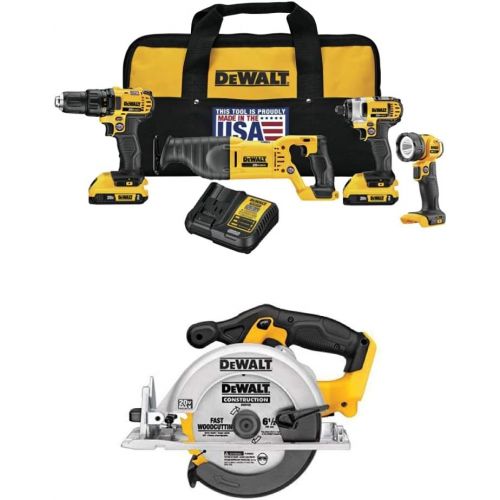  DEWALT DCK420D2 20V MAX Cordless Lithium-Ion 4-Tool Combo Kit 20V Combo Kit with DW1354 14-Piece Titanium Drill Bit Set