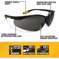 Dewalt DPG59-215C Reinforcer Rx-Bifocal 1.5 Smoke Lens High Performance Protective Safety Glasses with Rubber Temples and Protective Eyeglass Sleeve