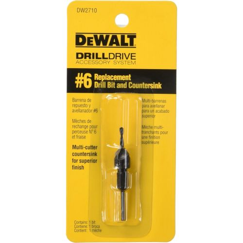  DEWALT DW2710 No.6 Replacement Drill Bit and Countersink,Black