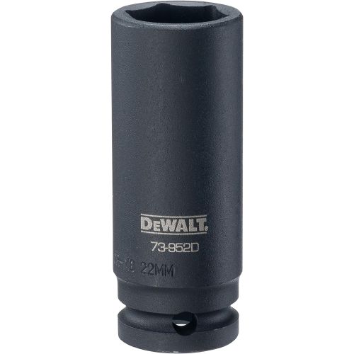  DEWALT 1/2 Drive Impact Socket Deep 6 PT 22MM