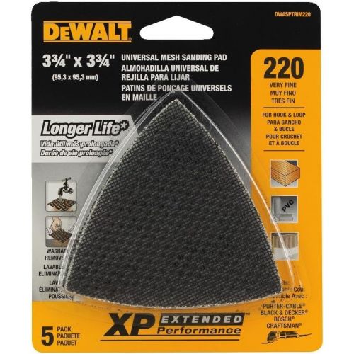  DEWALT DWASPTRIM220 220 Grit Mesh Oscillating Triangle (5 Piece)