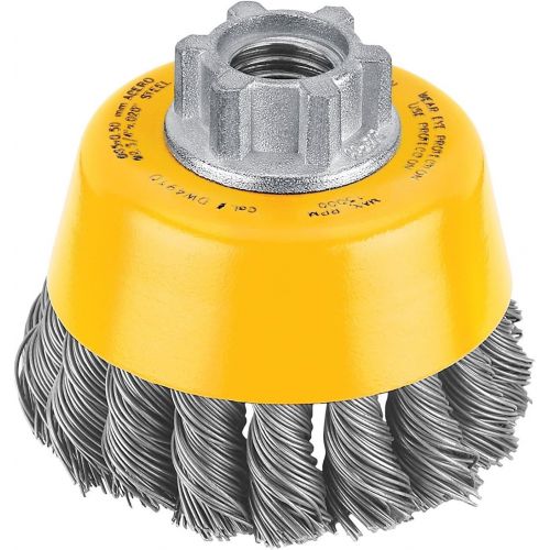  Dewalt DW4910 10 Pack 3-Inch by 5/8-Inch-11 Knotted Cup Brush/Carbon Steel .020-Inch