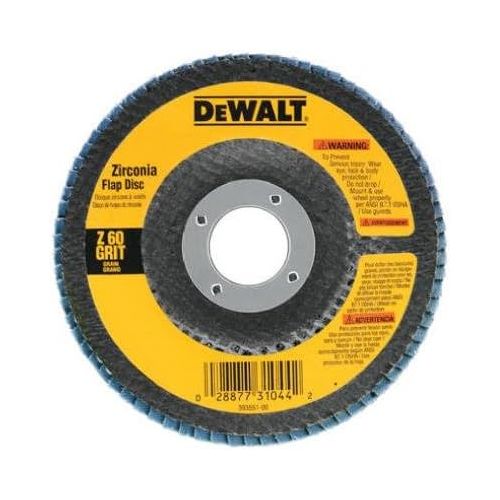  Dewalt Accessories DW8308 4.5-In. 60-Grit Zirconia Flap Disc - Quantity 10