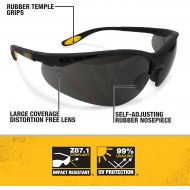 Dewalt DPG58-2C Reinforcer Smoke Lens High Performance Protective Safety Glasses with Rubber Temples