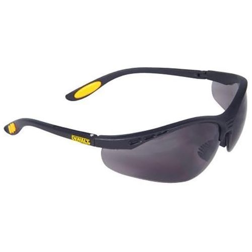  Dewalt DPG58-2C Reinforcer Smoke Lens High Performance Protective Safety Glasses with Rubber Temples