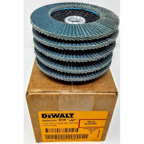 Visit the DEWALT Store (Box of 5) Dewalt DWA8208H 4-1/2 x 5/8-11 T29 80 grit Zirconium Flap Discs