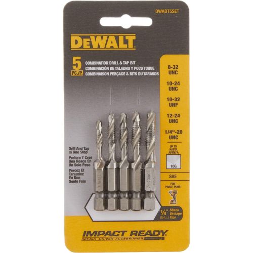  DEWALT Drill Tap Set, 5-Piece (DWADT5SET)